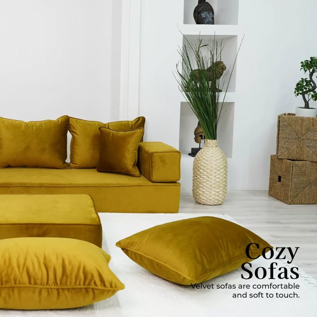 Velvet Floor Sofas
