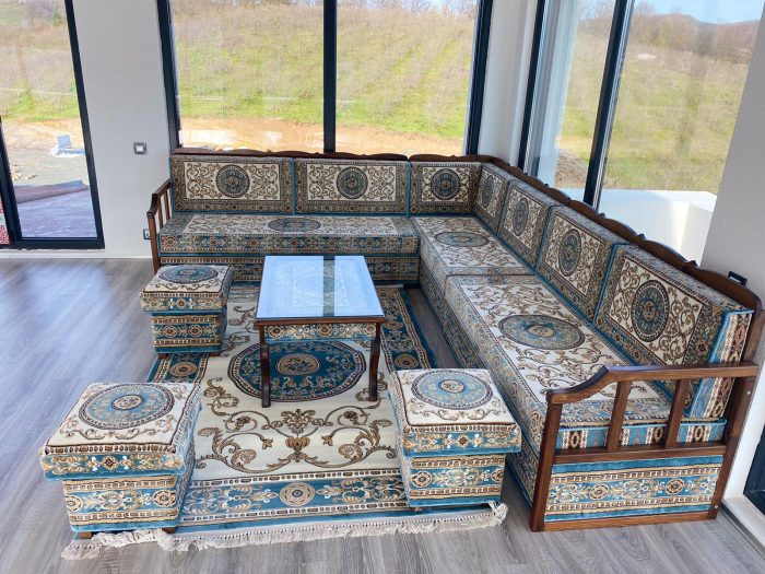 Turquoise Royal Star Arabic Majlis - Image 4