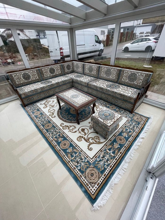 Turquoise Royal Star Arabic Majlis - Image 5